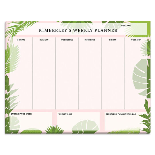 Tropical Leaves Weekly Scheduler